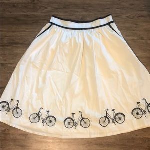 Midi Bicycle A Line Skirt